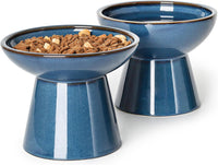 YauYik Raised Cat Food Water Bowl Set - BLUE