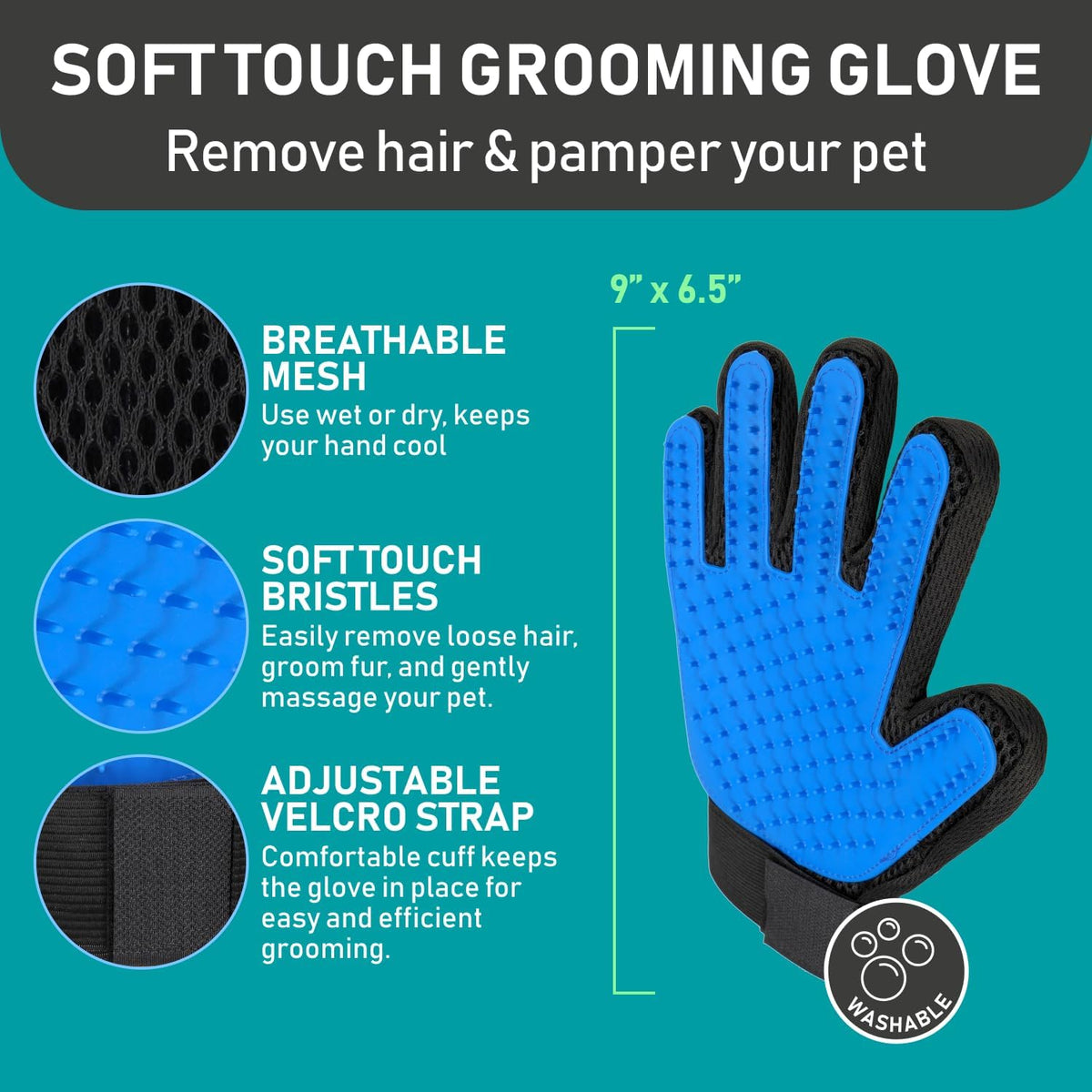 Maxpower Planet Dog Grooming Rake, Deshedding Undercoat Brush - A1 - Rake & Glove (Best Value) / Large - image 3