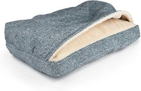 Snoozer Pet Products Luxury Rectangle Cozy Cave Dog Bed with Microsuede, Showdog Collection, Extra Large, Palmer Indigo
