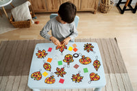Renbuzhu fall leaf paper suncatcher craft kit with tissue paper and adhesive frames - view 17