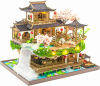 OZJAY Warm Christmas Lodge miniature house kit for adults with LED lights - view 9