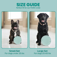 Dog Travel Bowls - Set of 2 Portable Pet Food & Water Dishes with Lid & Handle - Each Nesting - Grey / Large - image 4