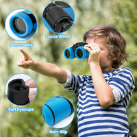 Dr. Anison kids binoculars set in blue with canvas bag and neck strap - view 10