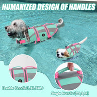 EMUST Dog Life Jacket, High Visibility Dog Life Vests with 2 Rescue Handles – Essentials for Dogs - Medium / NewTurquoise - image 2