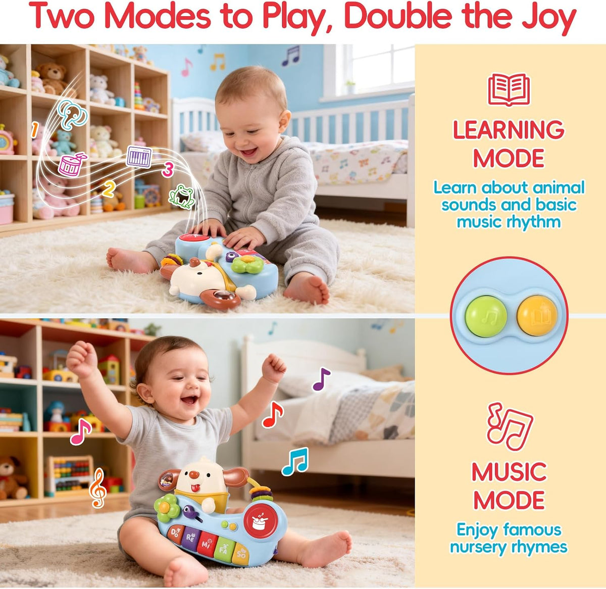 Baby Piano Toys 6-12 Months - Puppy Dog - image 3