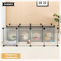 DINMO 28 Panels Bunny Playpen, Iron Net Bottom - Plastic-18 panels - image 2