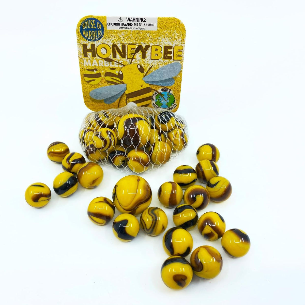 House of Marbles Solar System Net Bag of Marbles - Honeybee - image 3