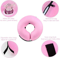Katoggy Inflatable Dog Collar, Soft E-Collars for Dogs After Surgery, Adjustable Blow up Donut Dog Cone Collar for Small/Medium/Large Dogs and Cats