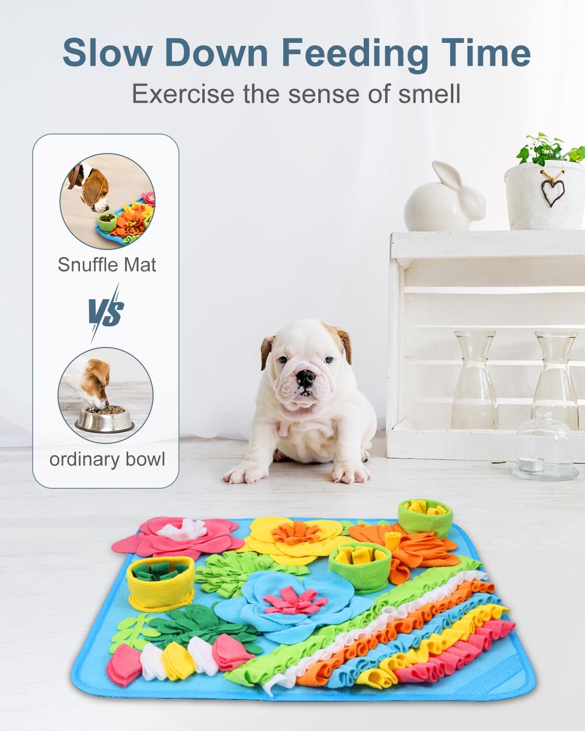 Snuffle Mat for Dogs, 15.4in Felt Wool for Small/Medium Pet Puzzle – Essentials for Dogs - Blue / 20"L x 20"W - image 4