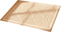 Cat Litter Box Mat, Kitty Premium PVC Pad, Durable Trapping Rug - #05 Beige / Mosaic/23 x 16 Inch