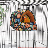 Wontee Bird Nest House Winter Warm Snuggle Hut Bird Bed Hanging - Small / Black - image 2