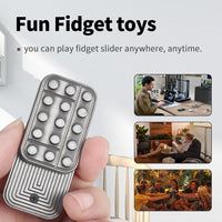 Fidget Toys Adults Magnetic Desk Toy Metal Fidgets Slider - Antique Silver - image 4