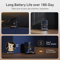 Automatic Cat Feeder - 2L Cat Food Dispenser, Timed Auto Pet Feeder with 180-day Battery Life, 1-6 Meals Per Day, 1-16 Portion, Desiccant Bag Keeps Dry Food Fresh, Also for Small Dogs