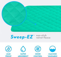 Paw Inspired Fitted Fleece Cage Liner Set for Ferret Nation, Critter Nation Single Unit (Bottom Pan Liner, Ramp Cover, Shelf Liner) for Ferrets, Rats, Chinchillas, Hedgehogs, Small Animals (Green)