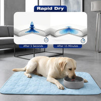 Cooling Dog Mat Large, Breathable 3D Mesh No-Gel Pad - Blue / 42" * 28" - image 4