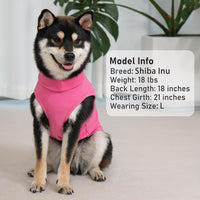 KYEESE 2Pack Dog Sweater for Small Dogs Soft Pet Coats Fleece - 8# Pink+Pink Stripe / Large (12-18lbs) - image 4