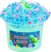 Charming Blue Crunchy Fishbowl Bead Slime - Clear
