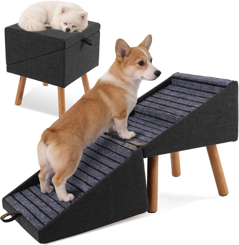 Dog Stairs for Small Dogs, 17.13" H - Matte Black / XL(17.13”H)