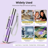 Cat Toys, Rechargeable, Interactive USB Chase Toy for Cats & Kittens – Essentials for Cats - Purple 1pcs - image 4