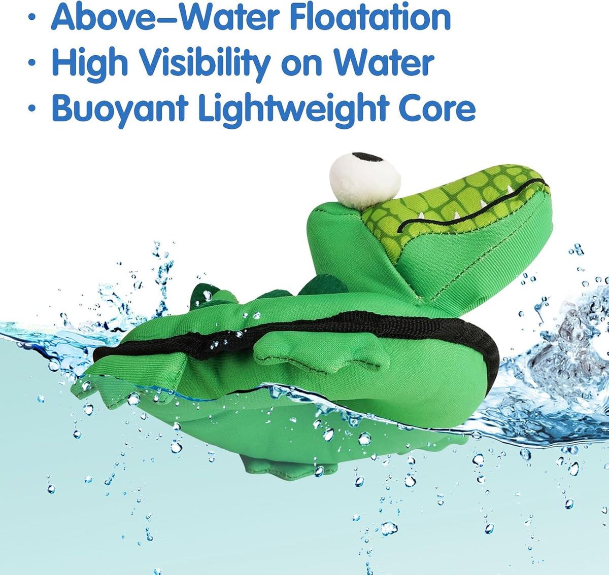 Floating Duck Dog Toy, Squeaky Water Pool Toy for Small Medium Dogs – Essentials for Dogs - Crocodile - image 3