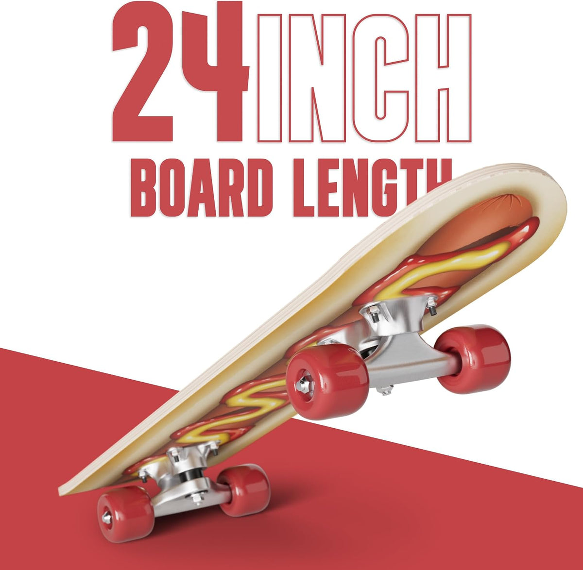 Rude Boyz 24 inch mini cruiser skateboard for kids with aluminium trucks - view 8
