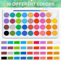 AROIC Watercolor Paint Set - 36 Watercolors + 10 Brushes (65 Pieces) - image 3