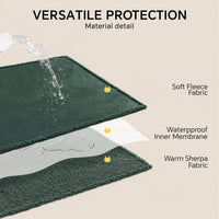 Waterproof Pet Blanket, Liquid Pee Proof Dog Blanket for Sofa Bed Couch, Reversible Sherpa Fleece - S (40" x28") / Dark Green-thicken - image 4