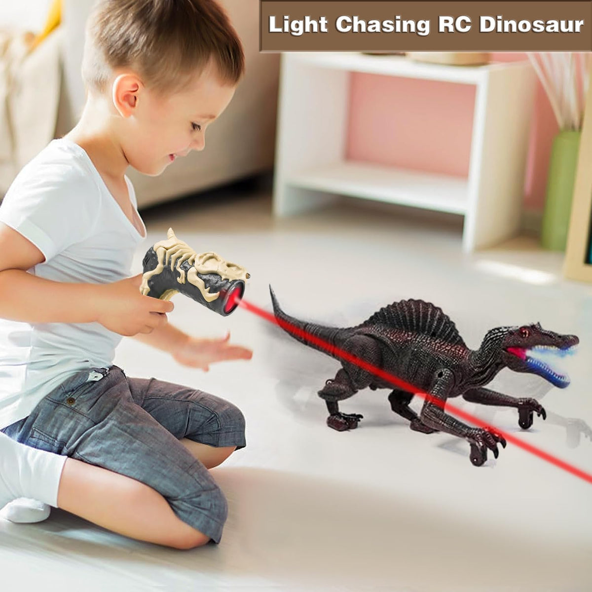 Richgv Dinosaur Toys for Kids 3-5-7 Years Old - Red - image 2