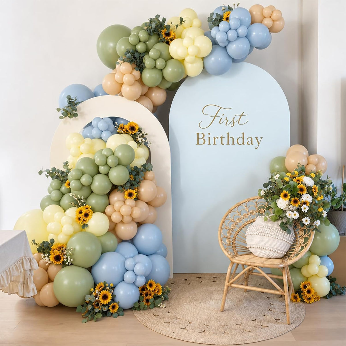 Blue Silver Balloon 12Inch Dark Metallic Blue Silver Confetti Latex - Green Blue Yellow - image 4