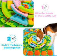 Pet Snuffle Mat for Dogs Sniff Mat Nosework Feeding Mat Slow Feeder - 31''x19''（blue） - image 2