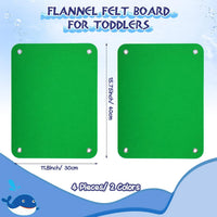 Yunsailing felt story boards for kids, 4 black flannel boards with grommets - view 6