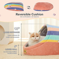 Cute Cat Beds for Indoor Cats, Cave Bed for Kittens - Medium / Rainbow - image 3