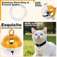 Cat Bell 2 Pack, Pet Collar Bells for Cats and Dogs - Gold & Silver (1 Pack) / Large - image 3