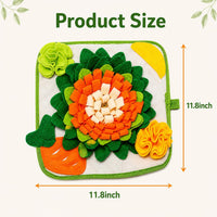 Rabbit Foraging Mat Interactive Bunny Snuffle Mat for Small Animals – Essentials for Small Pets - Orange and Green - image 2