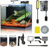 10 Gallon Aquarium Set Glass Fish Tank - 3 Gallon
