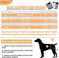 Langsprit Washable Female Dog Diapers - X-Large / Black and White - image 2