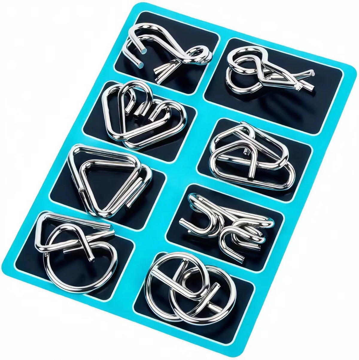 Metal Wire Puzzle Set of 24 with Pouch – Fun for Kids & Family - image 3