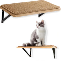 2 Pack 4 Steps Cat Wall Shelves and Stairs with Sisal Rope.Cat Wall - Brownish white / 1 / 2 Pack 1 Steps - image 3