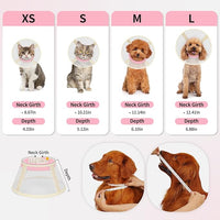 Soft Dog Cone Collar to Stop Licking-Adjustable Comfortable Mesh Recovery Collar After Surgery for Small or Miniature Dogs, Alternative to Plastic Elizabethan Collars for Neuter Incision Care (Pink,M)