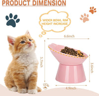 Detachable Elevated Cat Bowls - Pink - image 2