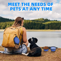 Collapsible Dog Bowls, Small Portable Travel Dog Bowls – Essentials for Dogs - Light Purple - image 2