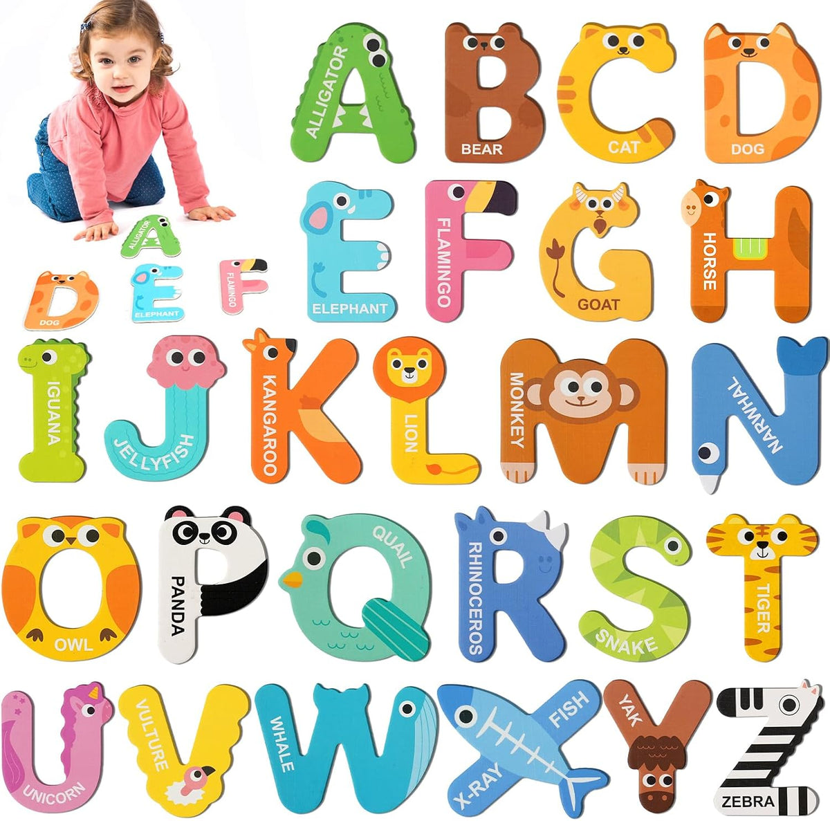Magnetic Letters for Toddlers 1-3 - New Uppercase Letter
