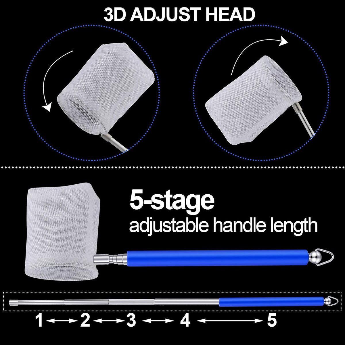 2 Pieces Fish Tank Shrimp Net Extendable Handle Shrimp - image 3