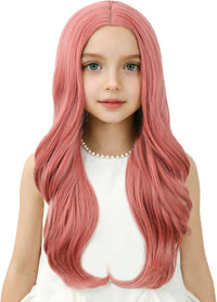 Edivd kids ginger wig with long orange wavy curls - view 4