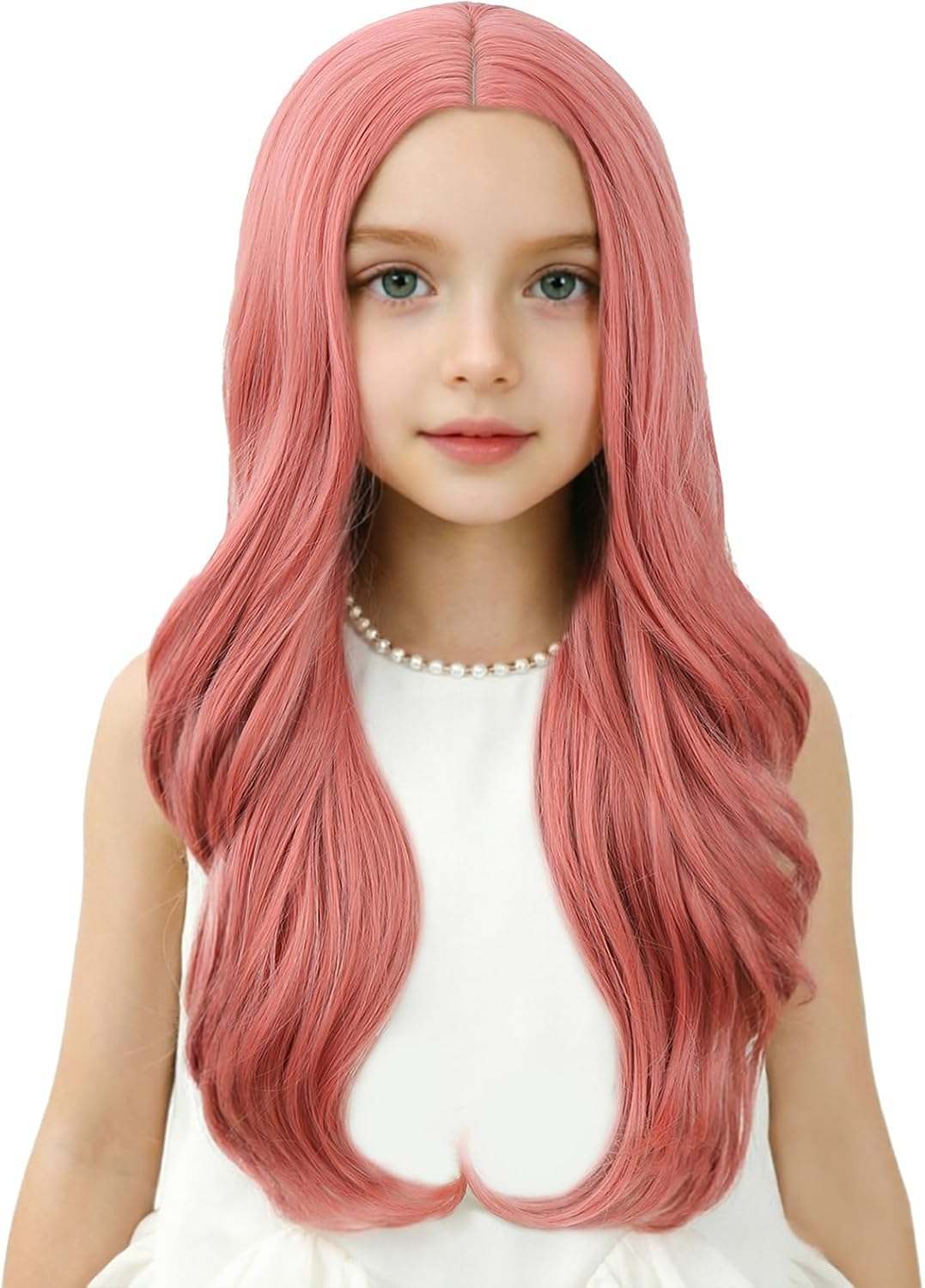 Edivd kids ginger wig with long orange wavy curls - view 4