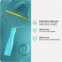 Uproot Clean Pro Pet Hair Removal Tool, Multi-Fabric Edge - Blue / 2 Pack - image 4