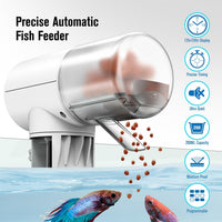 Automatic Fish Feeder Dispenser for Aquarium - White Digital - image 2