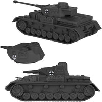 BMC Classic Toy Soldiers WW2 German Panzer IV tank in charcoal gray plastic - view 12