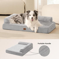 EHEYCIGA Orthopedic Dog Bed Medium Size, Memory Foam Dog Bed - Grey / 30.0"L x 20.0"W x 6"Th - image 3