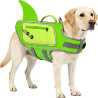 Dog Life Vests for Boating and Swimming, Dog Life Jacket – Essentials for Dogs - LightGreen / Medium